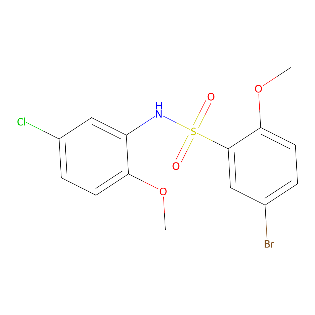 [(5-Bromo-2-methoxyphenyl)sulfonyl](5-chloro-2-methoxyphenyl)amine molecular structure, CAS 433972-76-0