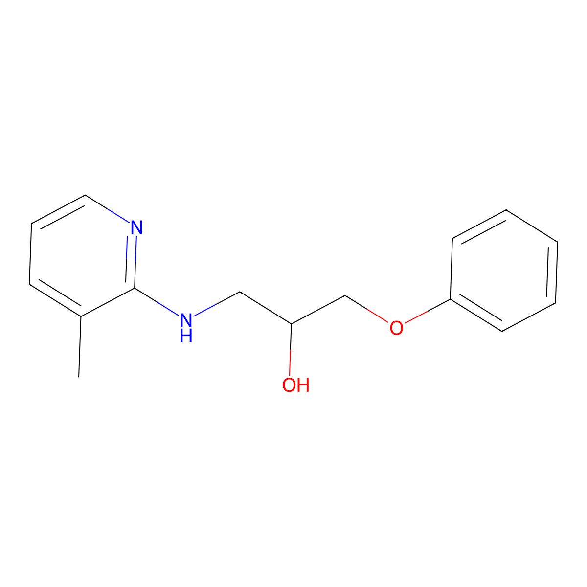 1-[(3-Methylpyridin-2-yl)amino]-3-phenoxypropan-2-ol molecular structure, CAS 433973-11-6