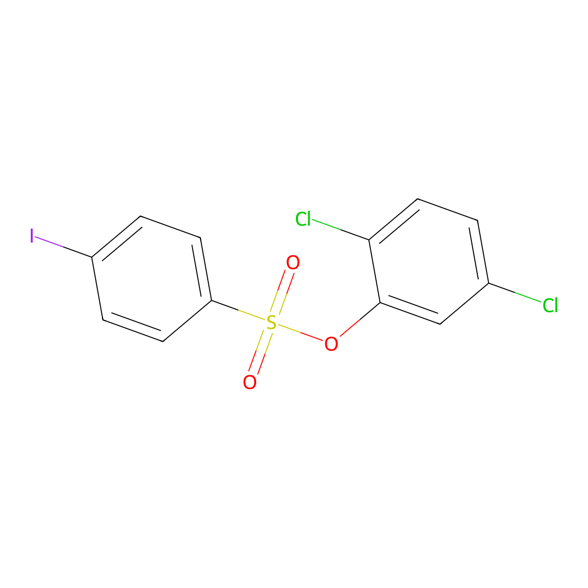 2,5-Dichlorophenyl 4-iodobenzenesulfonate molecular structure, CAS 433973-14-9