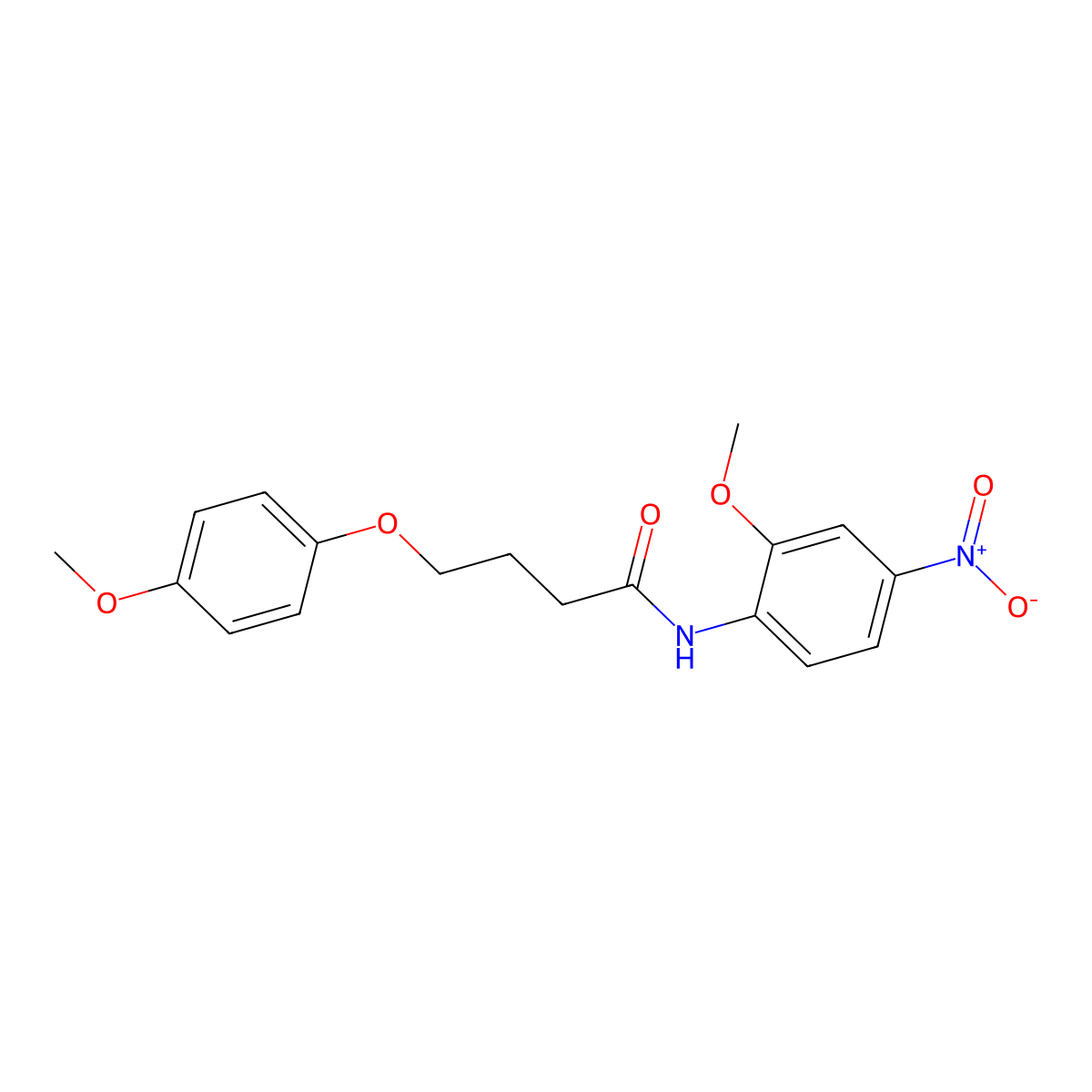 N-(2-methoxy-4-nitrophenyl)-4-(4-methoxyphenoxy)butanamide molecular structure, CAS 433973-16-1