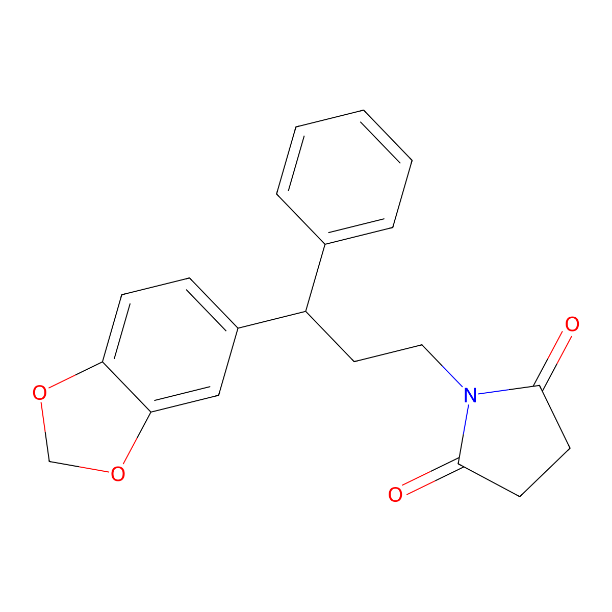 1-[3-(1,3-Benzodioxol-5-yl)-3-phenylpropyl]pyrrolidine-2,5-dione molecular structure, CAS 433973-28-5