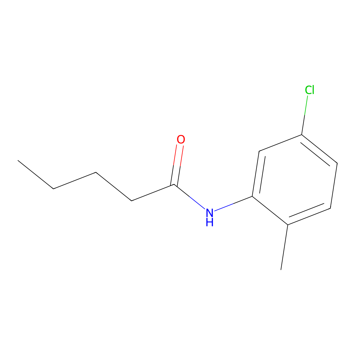N-(5-chloro-2-methylphenyl)pentanamide molecular structure, CAS 433973-72-9