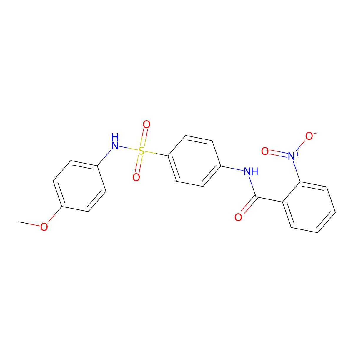 N-[4-[(4-methoxyphenyl)sulfamoyl]phenyl]-2-nitrobenzamide molecular structure, CAS 433974-15-3