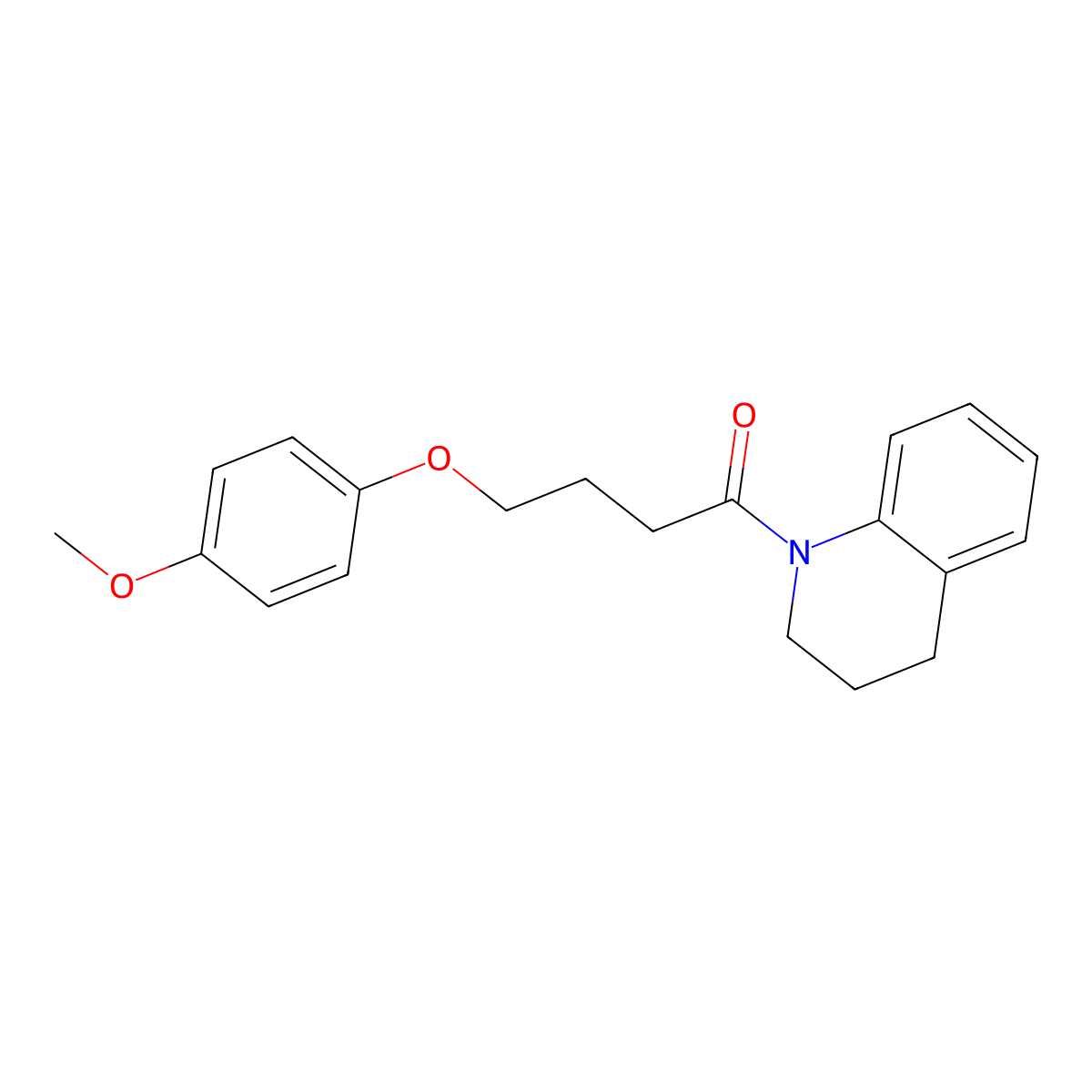 1-(3,4-Dihydro-2H-quinolin-1-yl)-4-(4-methoxy-phenoxy)-butan-1-one molecular structure, CAS 433974-17-5