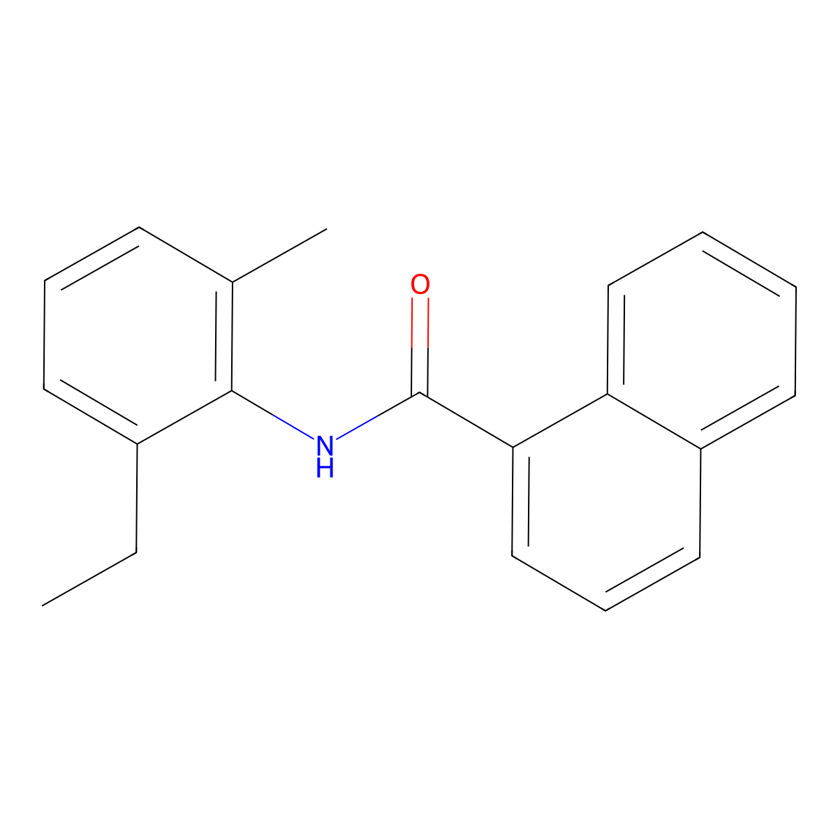 N-(2-Ethyl-6-methylphenyl)-1-naphthamide molecular structure, CAS 433974-61-9
