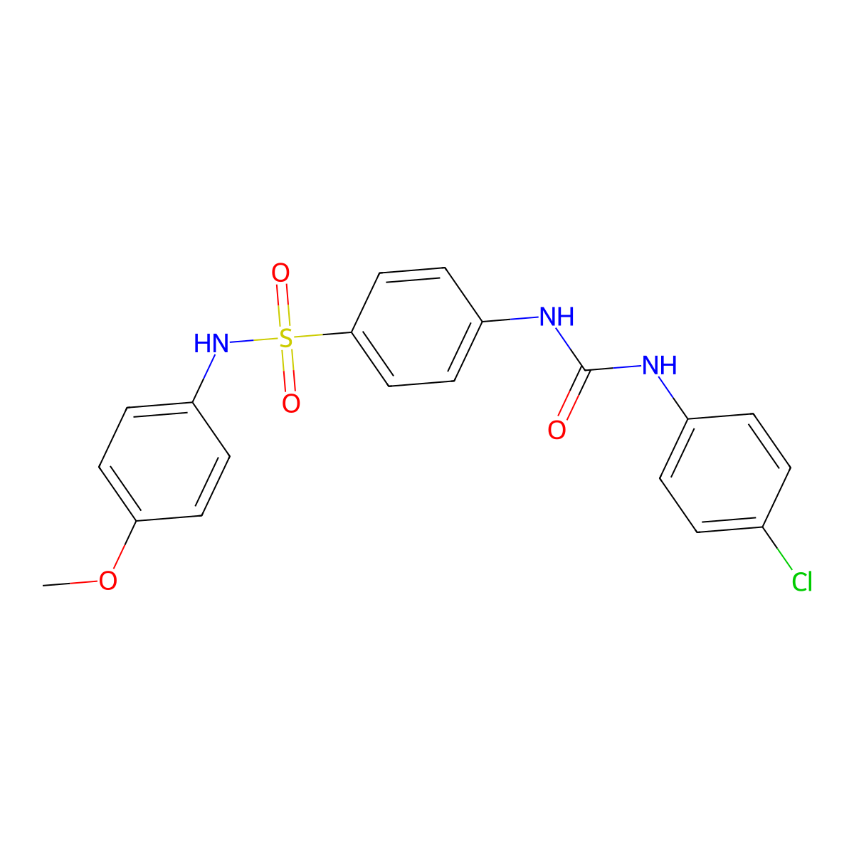1-(4-Chlorophenyl)-3-[4-[(4-methoxyphenyl)sulfamoyl]phenyl]urea molecular structure, CAS 433974-63-1