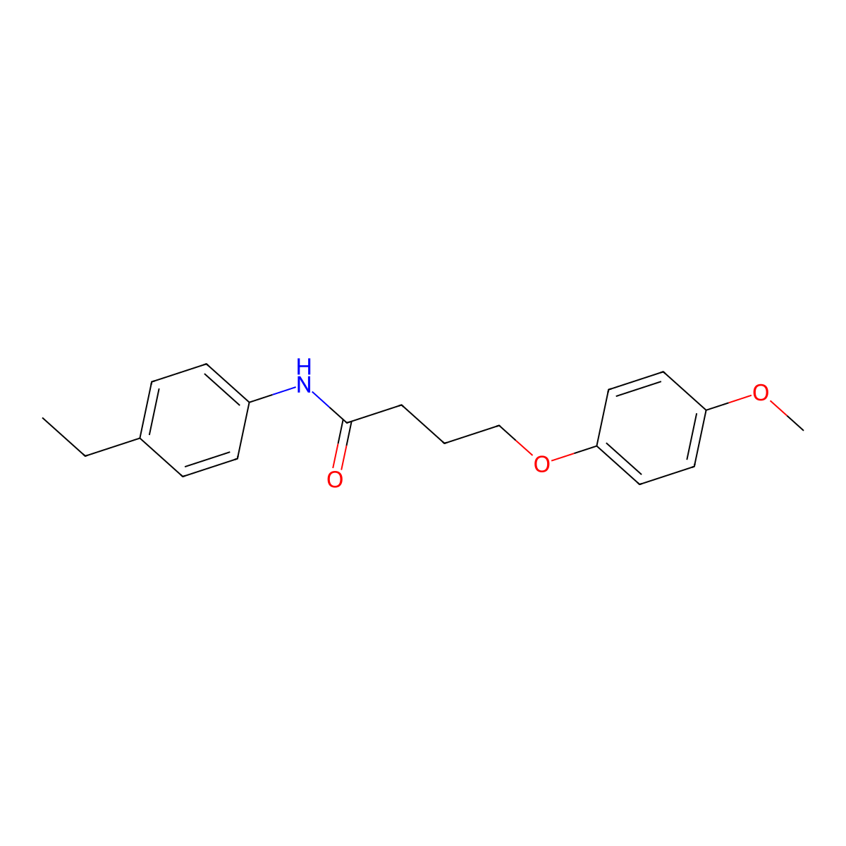 N-(4-ethylphenyl)-4-(4-methoxyphenoxy)butanamide molecular structure, CAS 433974-76-6