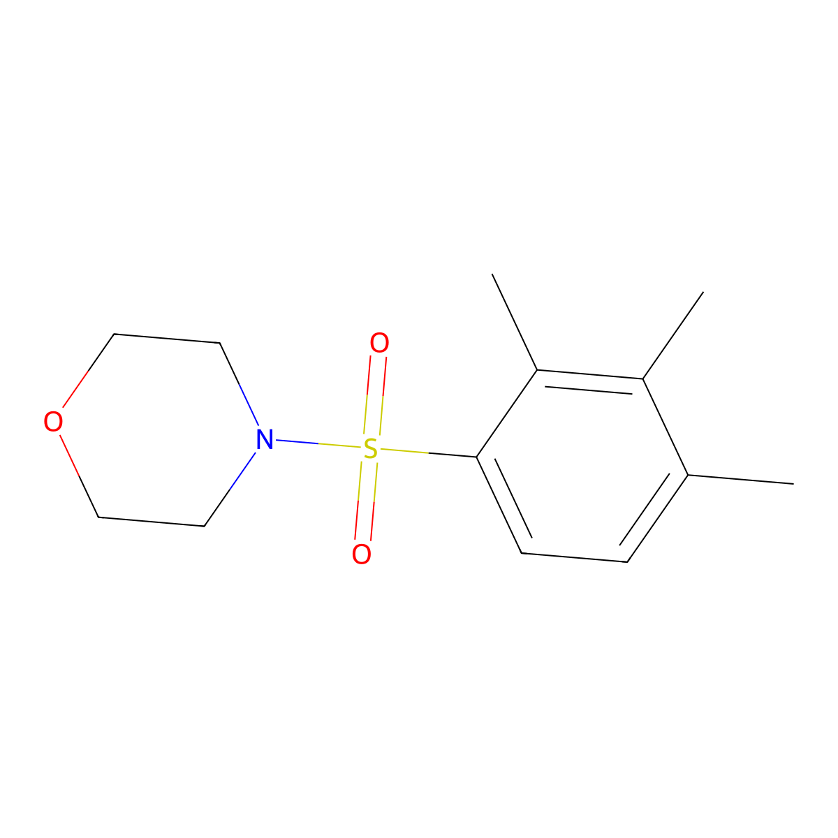 4-(2,3,4-Trimethylphenyl)sulfonylmorpholine molecular structure, CAS 433974-78-8