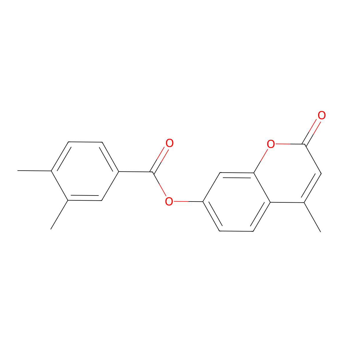 4-methyl-2-oxo-2H-chromen-7-yl 3,4-dimethylbenzoate molecular structure, CAS 433974-81-3