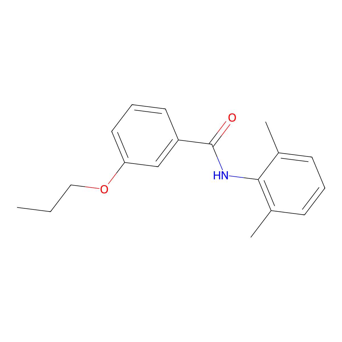 N-(2,6-dimethylphenyl)-3-propoxybenzamide molecular structure, CAS 433974-85-7