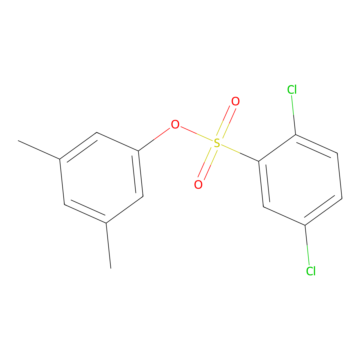3,5-Dimethylphenyl 2,5-dichlorobenzenesulfonate molecular structure, CAS 433974-95-9