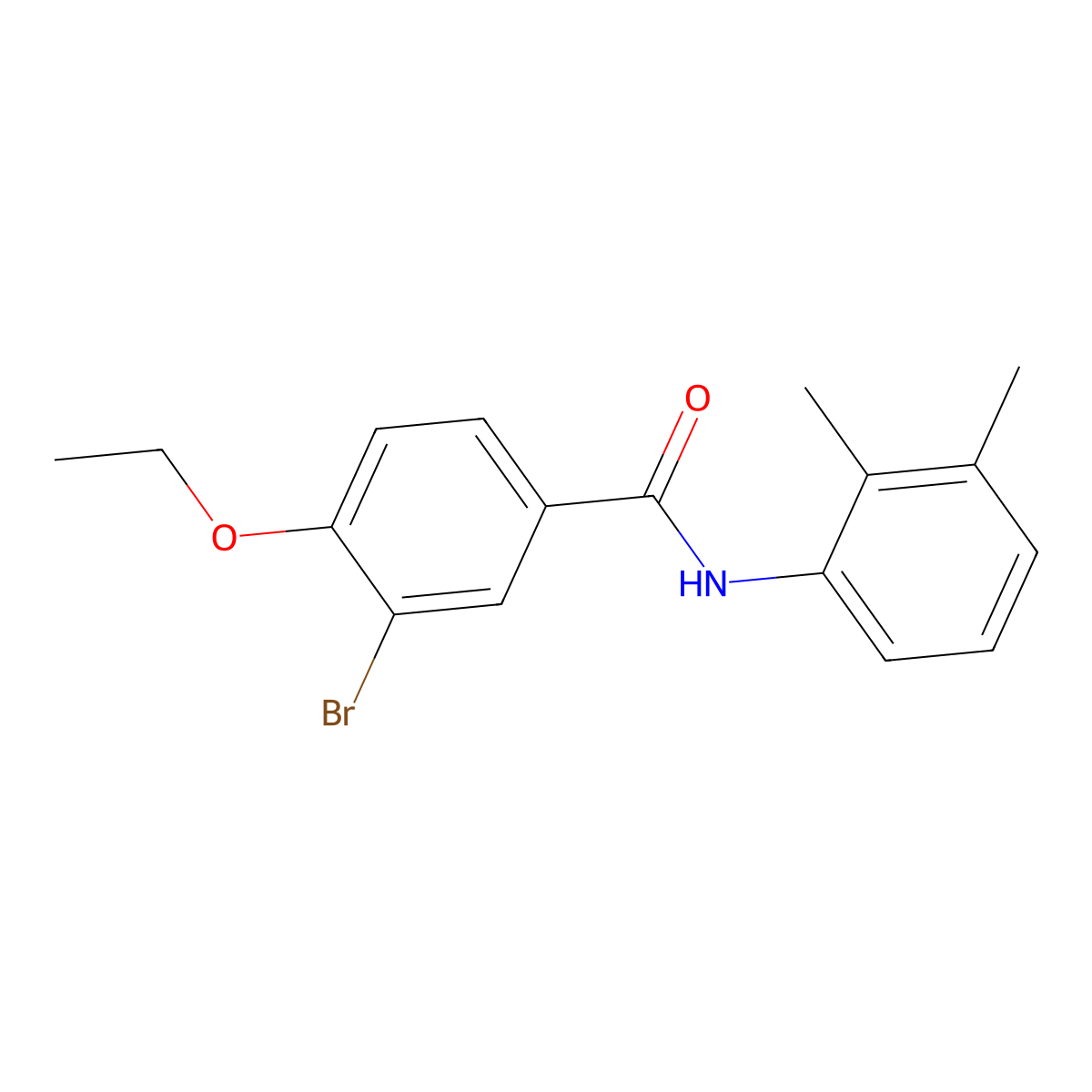 3-bromo-N-(2,3-dimethylphenyl)-4-ethoxybenzamide molecular structure, CAS 433975-06-5