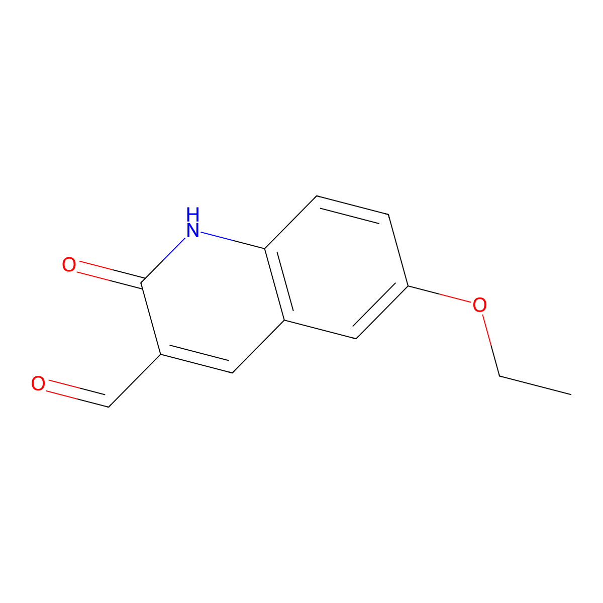 6-Ethoxy-2-hydroxyquinoline-3-carbaldehyde molecular structure, CAS 433975-12-3