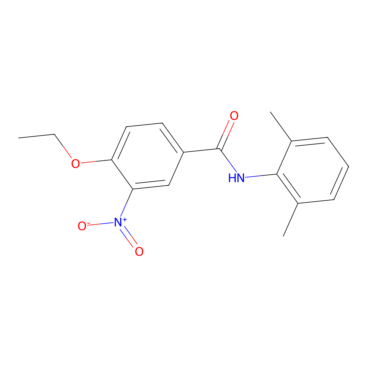 N-(2,6-dimethylphenyl)-4-ethoxy-3-nitrobenzamide molecular structure, CAS 433975-17-8