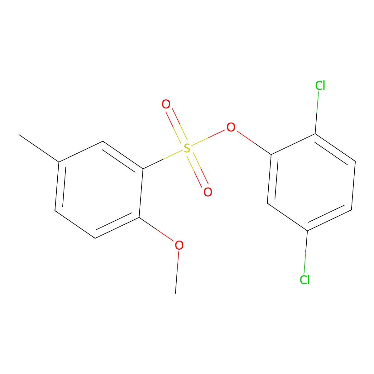2,5-Dichlorophenyl 2-methoxy-5-methylbenzenesulfonate molecular structure, CAS 433975-51-0