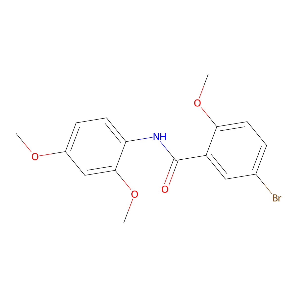 5-bromo-N-(2,4-dimethoxyphenyl)-2-methoxybenzamide molecular structure, CAS 433975-55-4