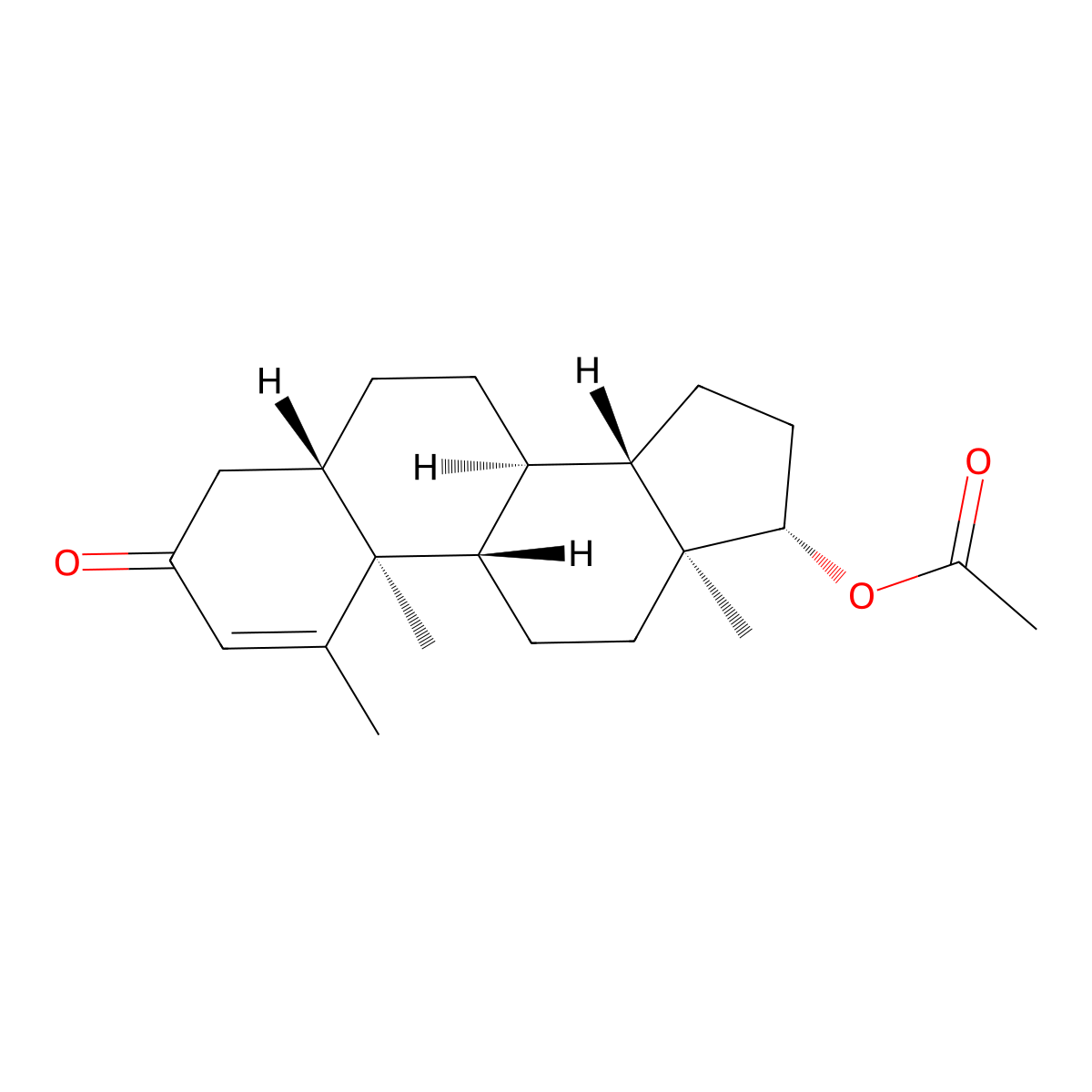 Methenolone Acetate molecular structure, CAS 434-05-9