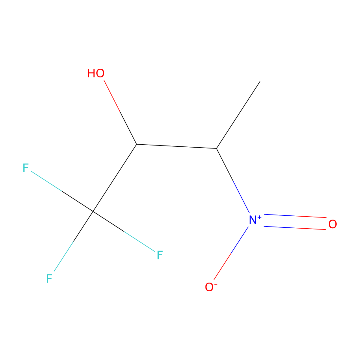 1,1,1-Trifluoro-3-nitrobutan-2-ol molecular structure, CAS 434-39-9