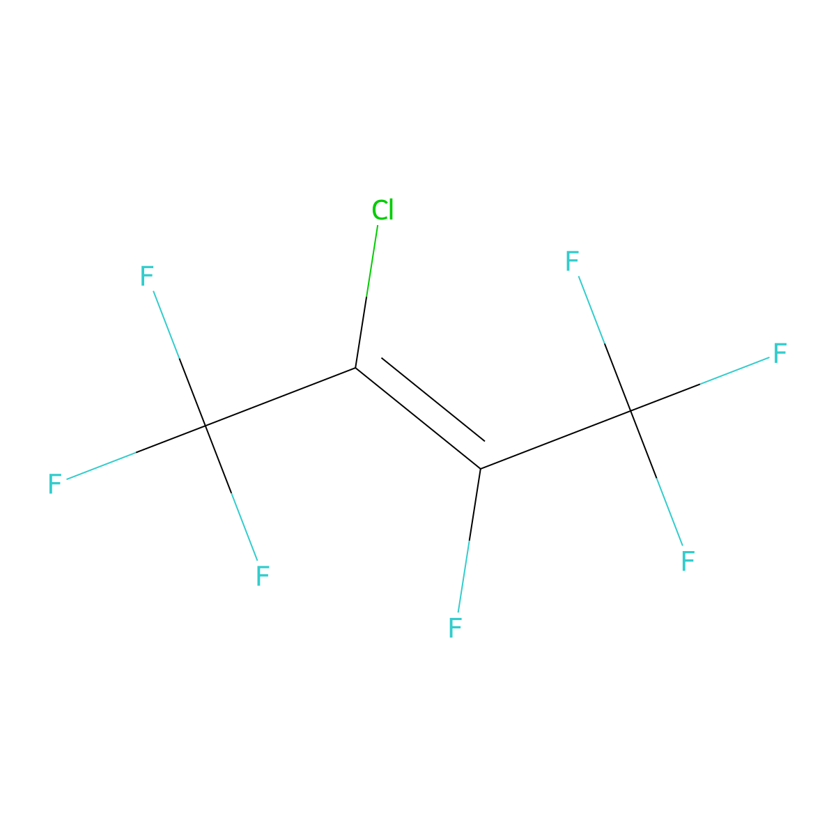 2-Chloroheptafluoro-2-butene molecular structure, CAS 434-41-3