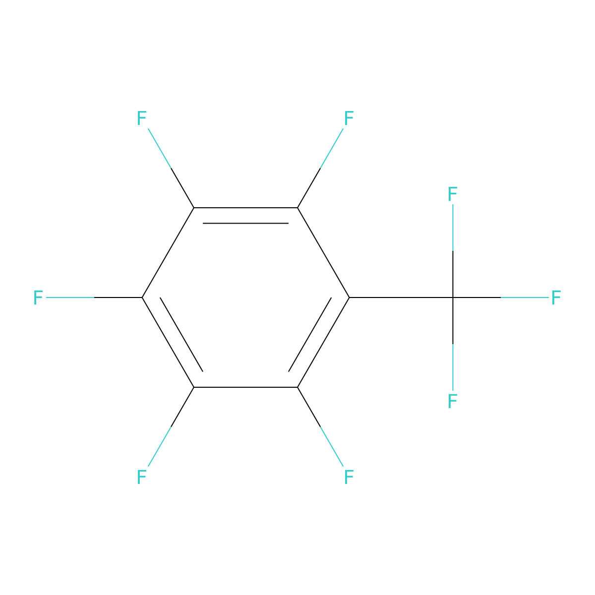 Octafluorotoluene molecular structure, CAS 434-64-0