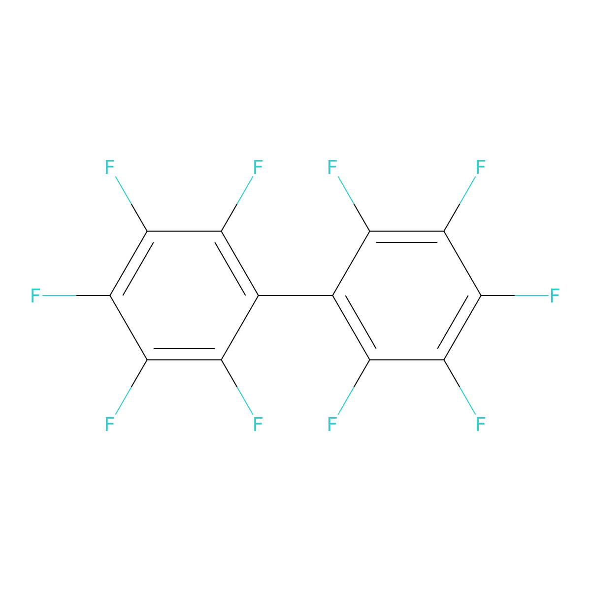 Decafluorobiphenyl molecular structure, CAS 434-90-2