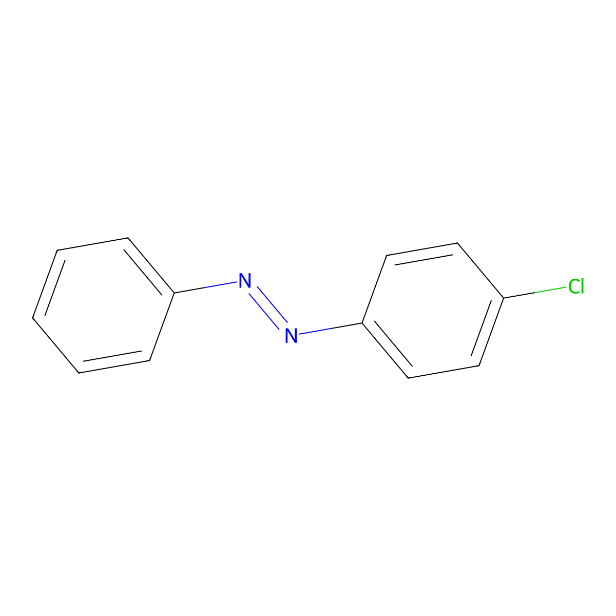 1-(4-Chlorophenyl)-2-phenyldiazene molecular structure, CAS 4340-77-6
