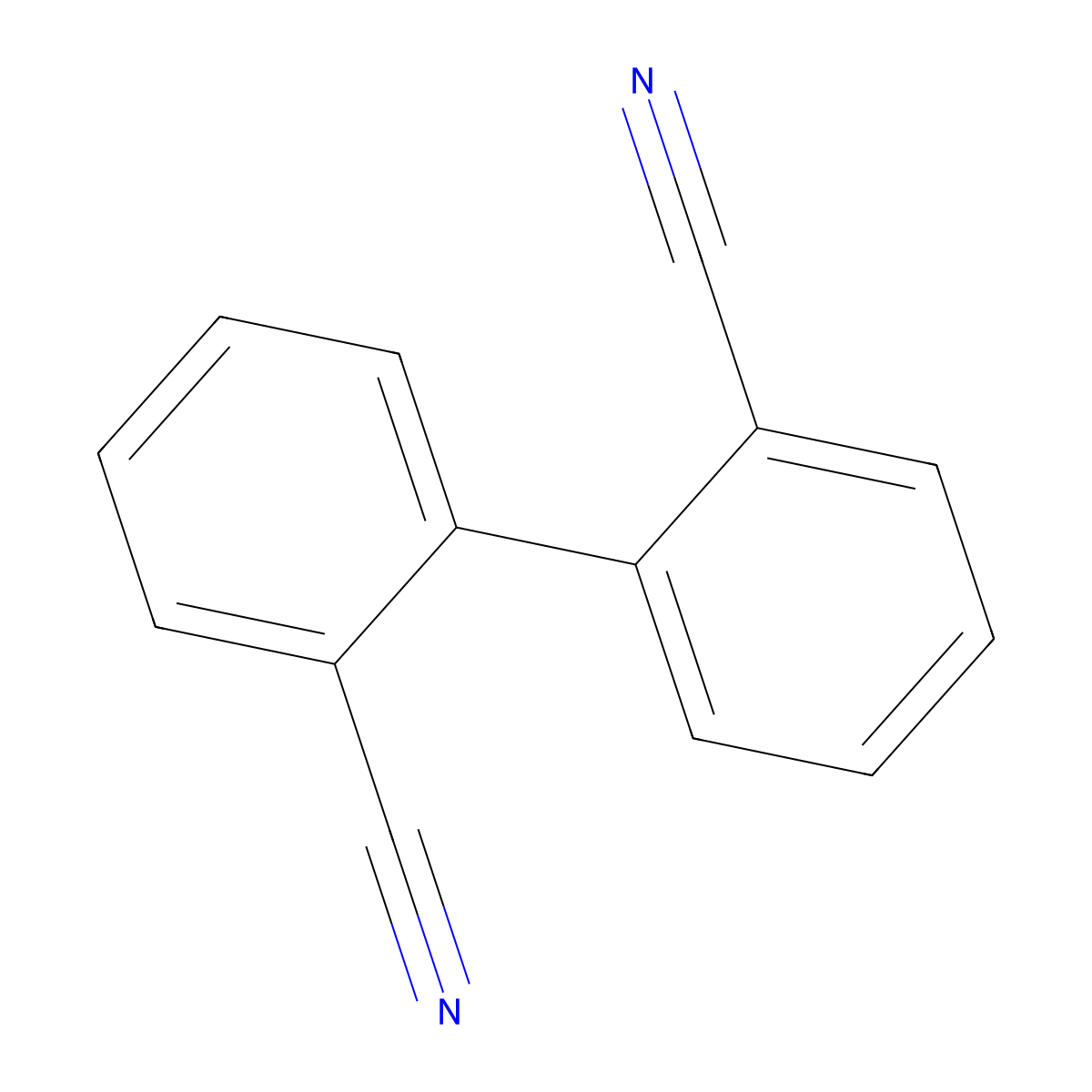 [1,1'-Biphenyl]-2,2'-dicarbonitrile molecular structure, CAS 4341-02-0