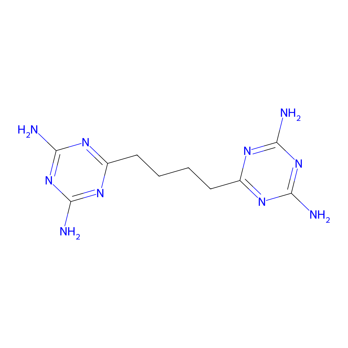 1,3,5-Triazine-2,4-diamine, 6,6'-(1,4-butanediyl)bis- molecular structure, CAS 4341-27-9
