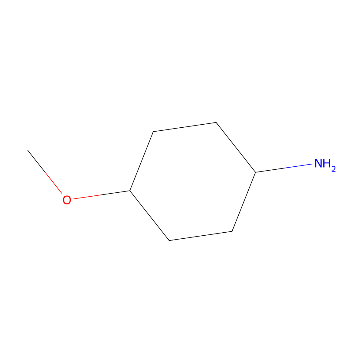 (trans-4-Methoxycyclohexyl)amine molecular structure, CAS 4342-46-5
