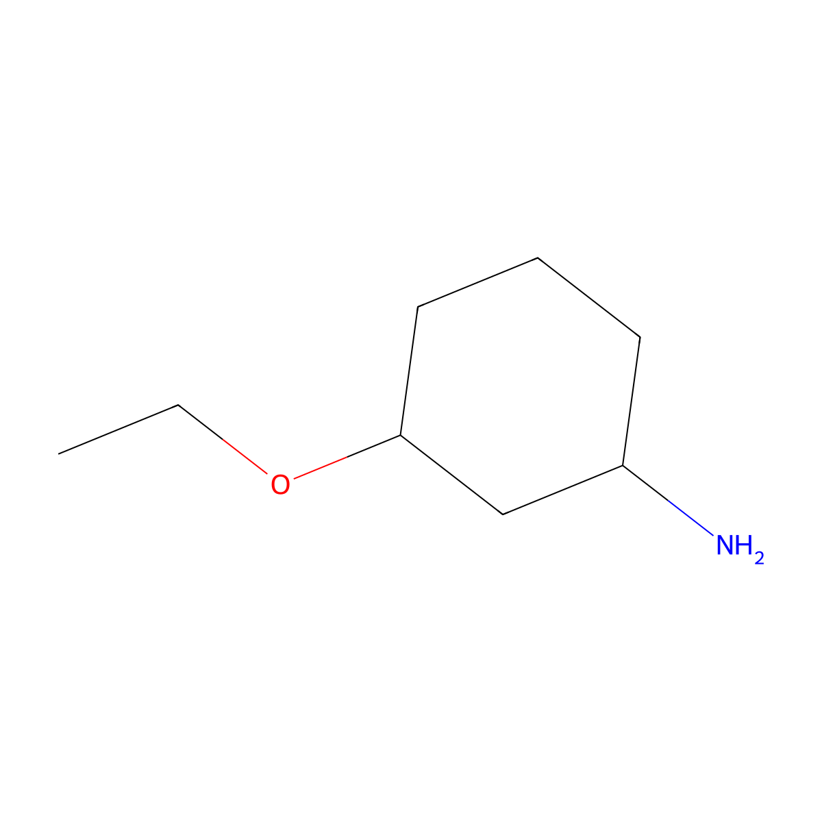 3-Ethoxycyclohexan-1-amine molecular structure, CAS 4342-48-7