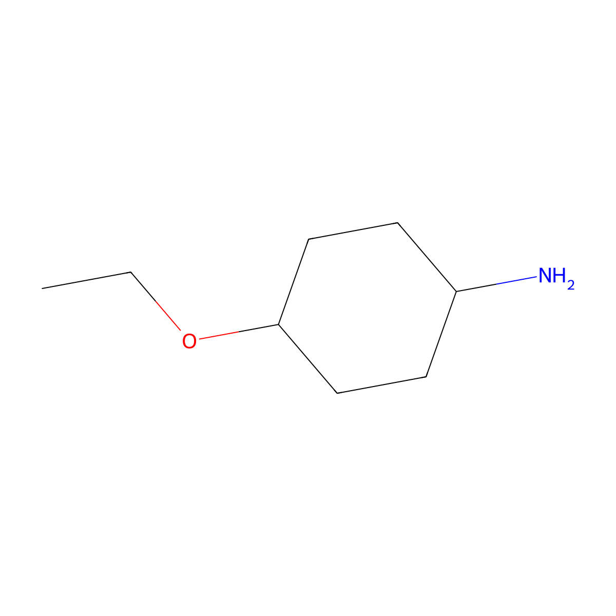 4-Ethoxycyclohexanamine molecular structure, CAS 4342-49-8