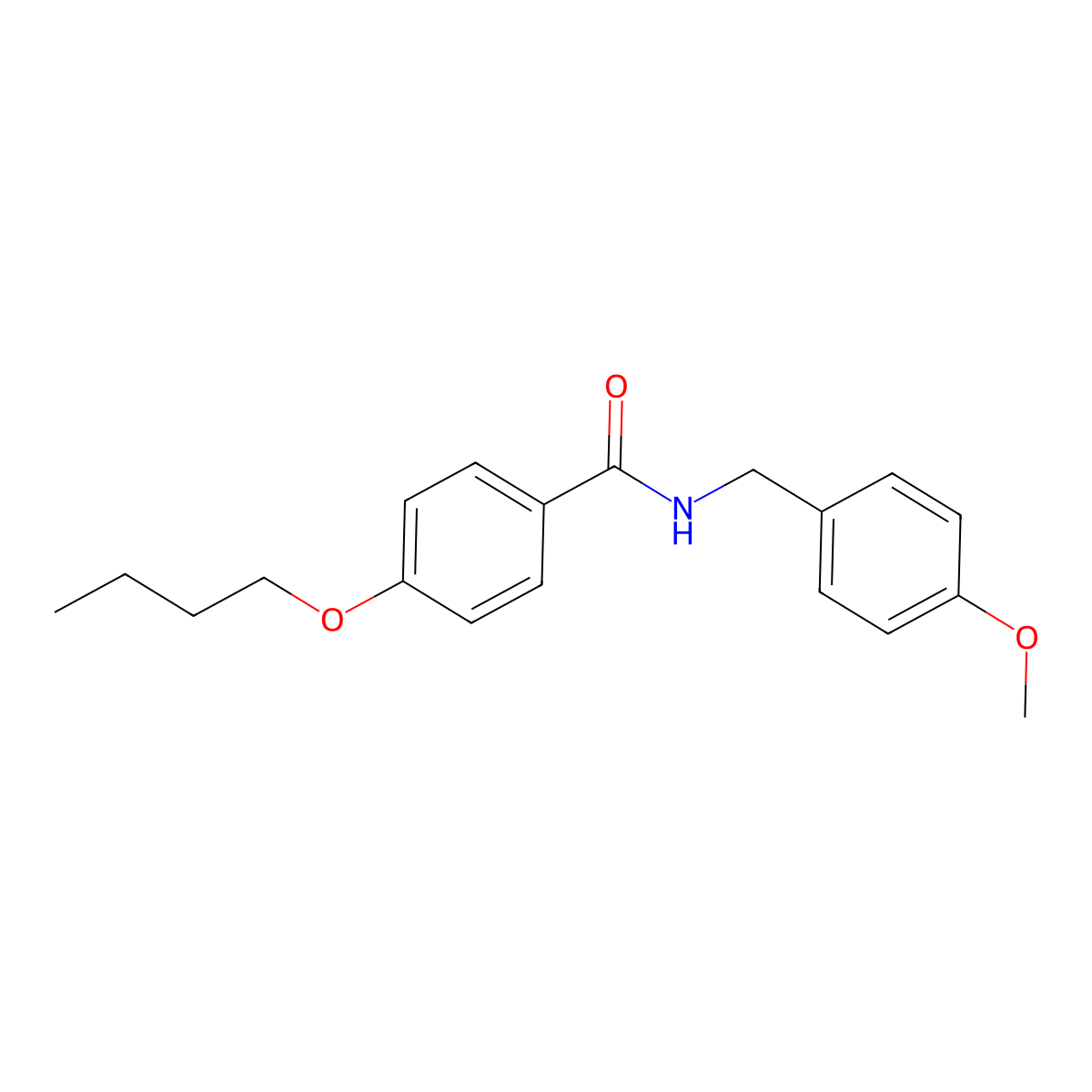 4-butoxy-N-(4-methoxybenzyl)benzamide molecular structure, CAS 434287-18-0