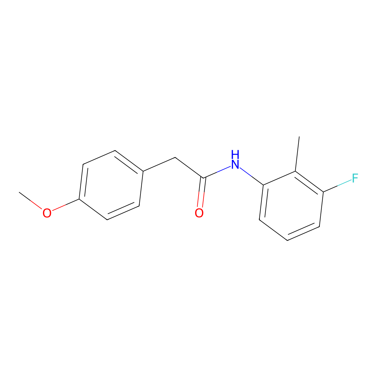 N-(3-fluoro-2-methylphenyl)-2-(4-methoxyphenyl)acetamide molecular structure, CAS 434292-57-6