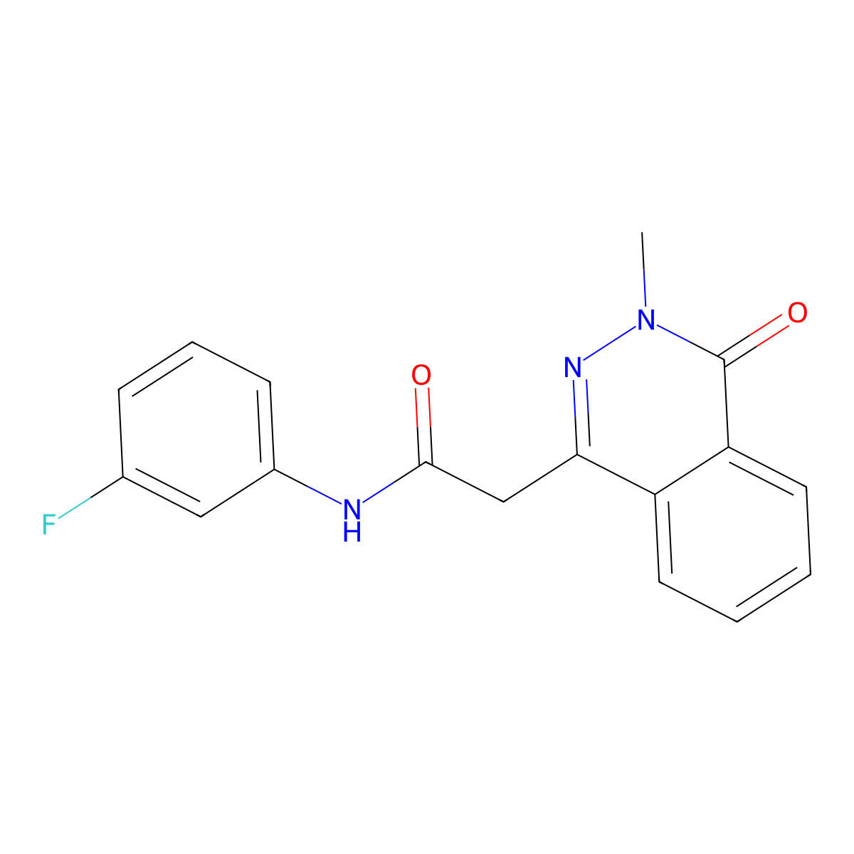 N-(3-fluorophenyl)-2-(3-methyl-4-oxophthalazin-1-yl)acetamide molecular structure, CAS 434292-83-8