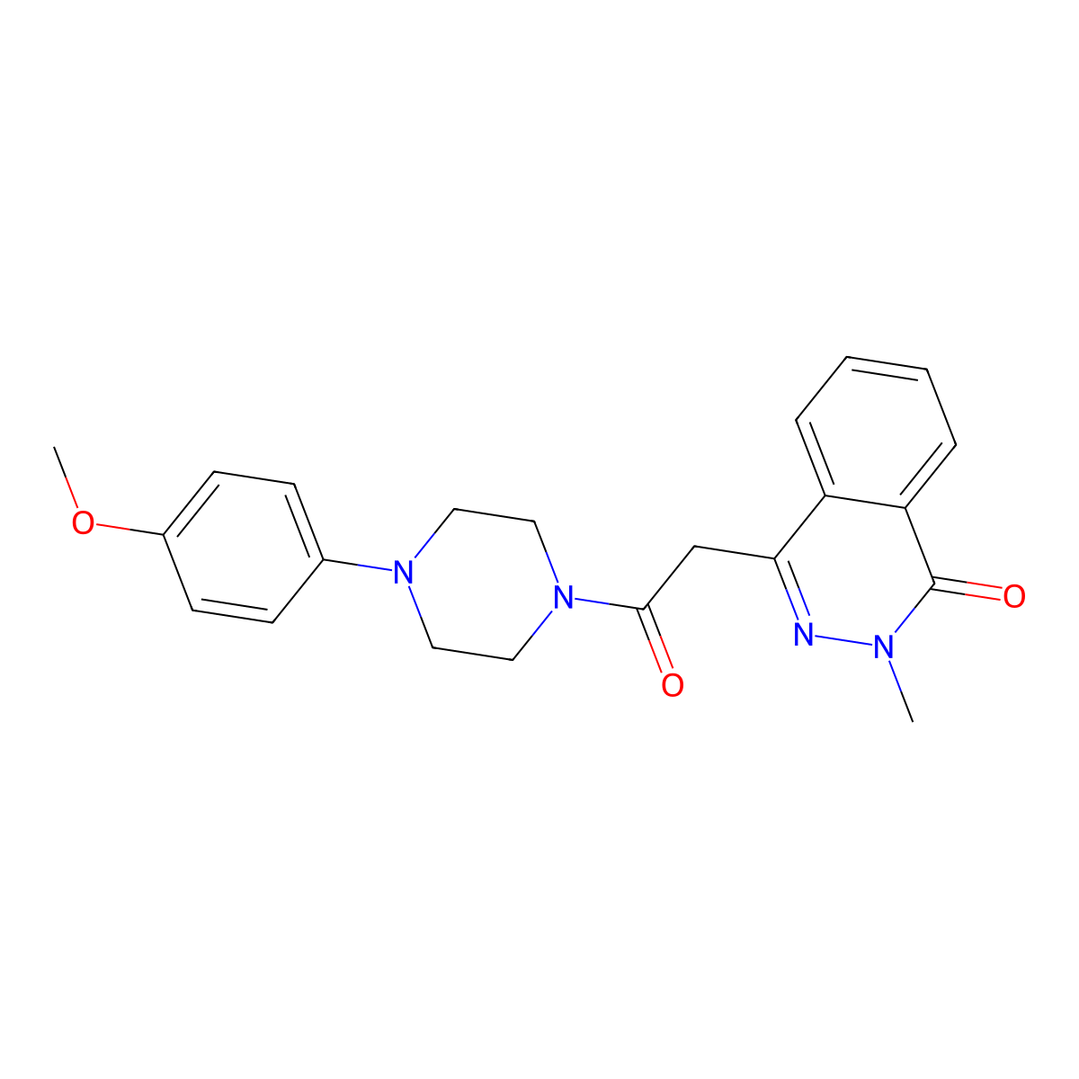 4-{2-[4-(4-methoxyphenyl)-1-piperazinyl]-2-oxoethyl}-2-methyl-1(2H)-phthalazinone molecular structure, CAS 434293-50-2
