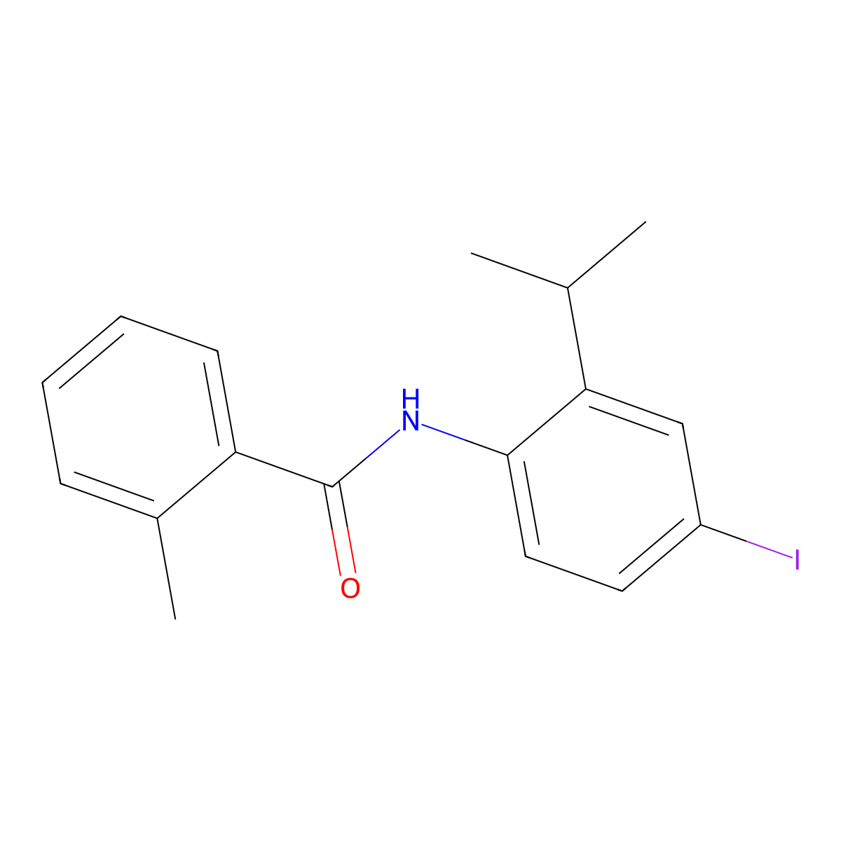 N-(4-Iodo-2-isopropylphenyl)-2-methylbenzamide molecular structure, CAS 434293-51-3