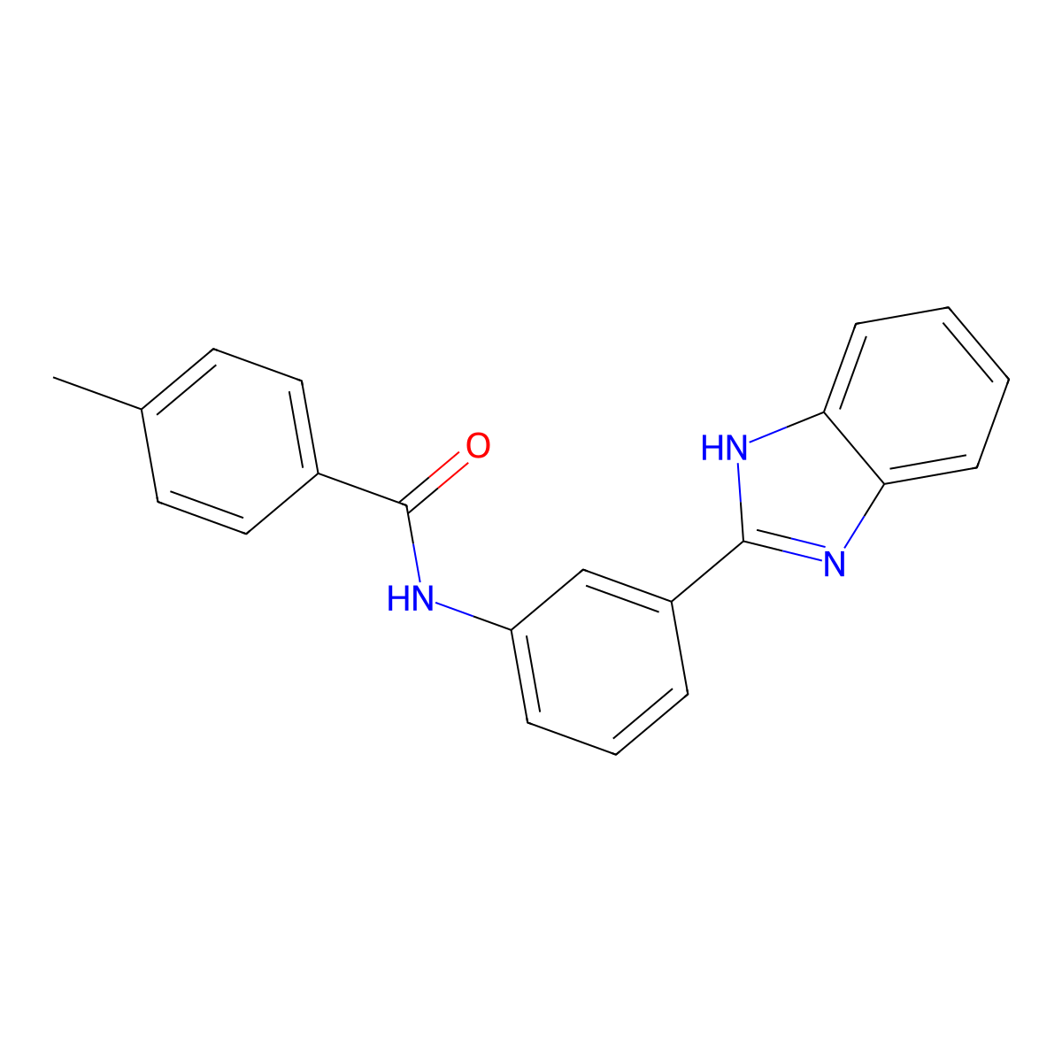 N-[3-(1H-benzimidazol-2-yl)phenyl]-4-methylbenzamide molecular structure, CAS 434293-86-4