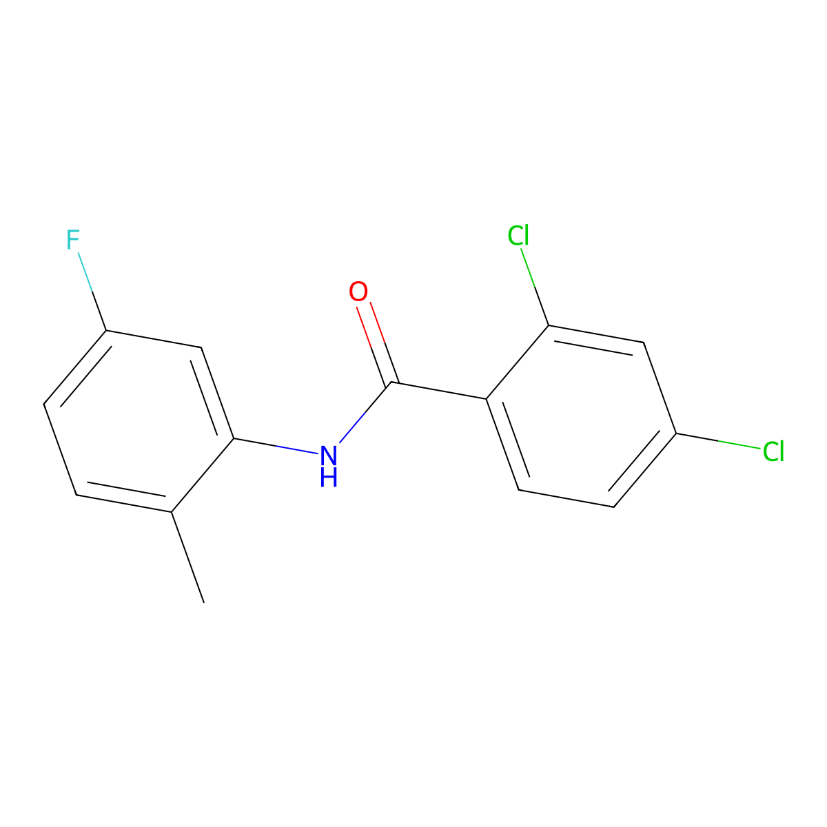 2,4-dichloro-N-(5-fluoro-2-methylphenyl)benzamide molecular structure, CAS 434294-33-4