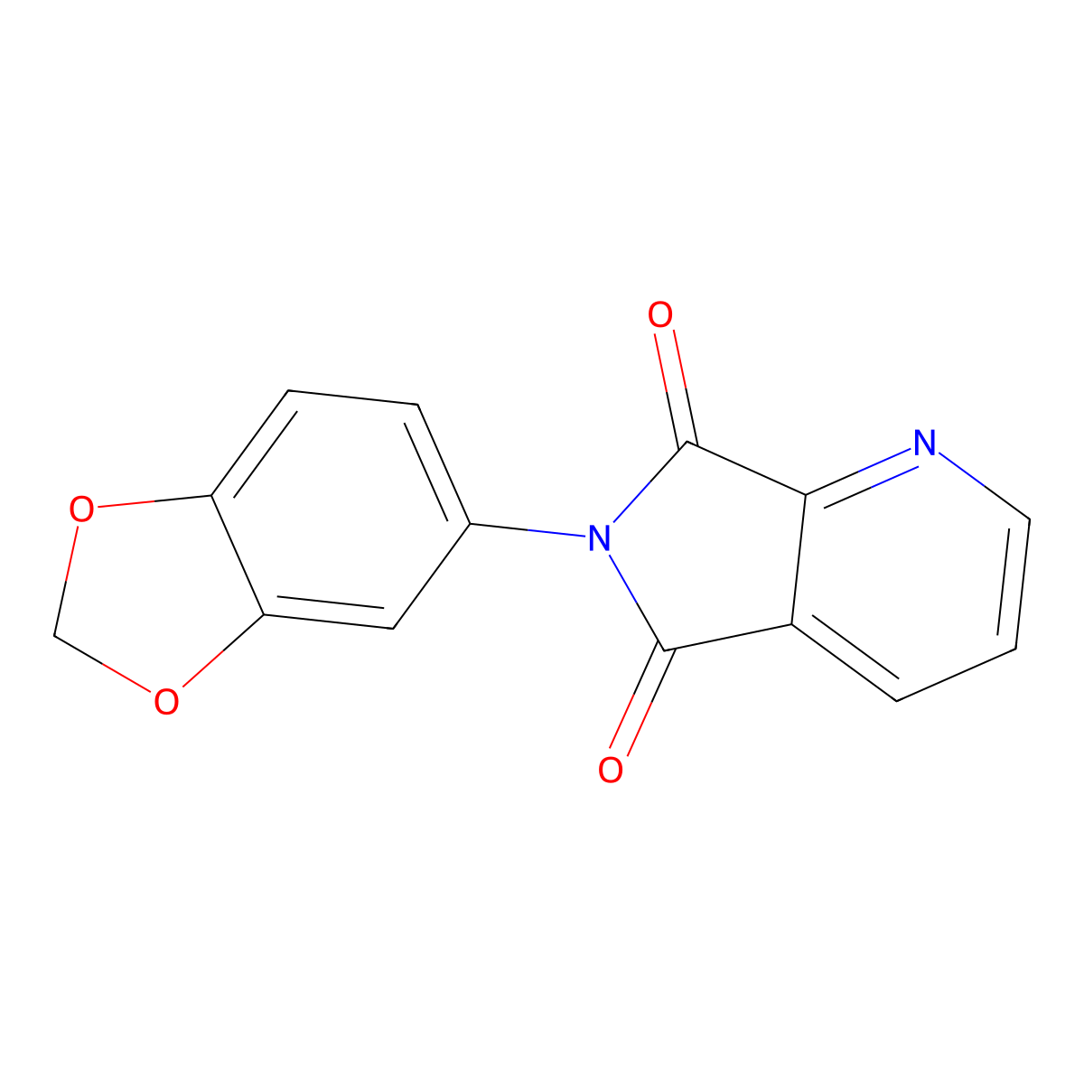 6-(1,3-Benzodioxol-5-yl)pyrrolo[3,4-b]pyridine-5,7-dione molecular structure, CAS 434294-40-3