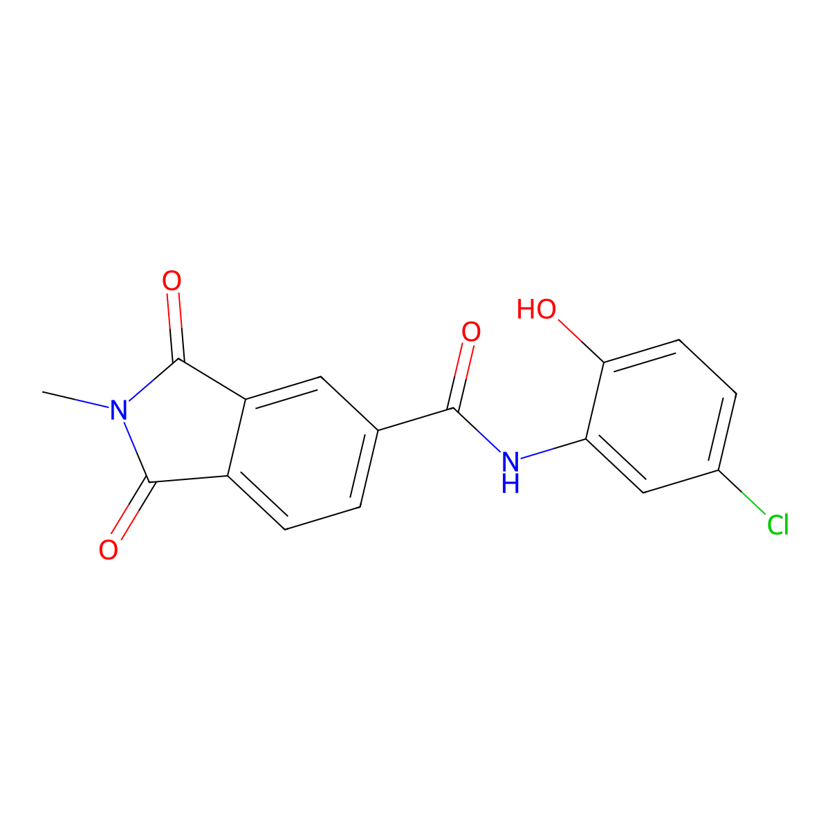 N-(5-chloro-2-hydroxyphenyl)-2-methyl-1,3-dioxoisoindole-5-carboxamide molecular structure, CAS 434294-78-7