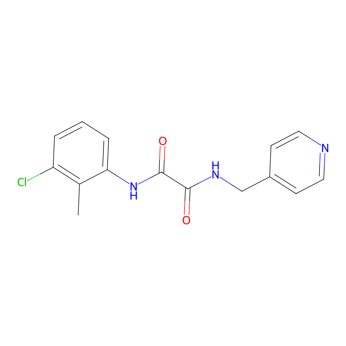 N~1~-(3-chloro-2-methylphenyl)-N~2~-(pyridin-4-ylmethyl)ethanediamide molecular structure, CAS 434295-12-2