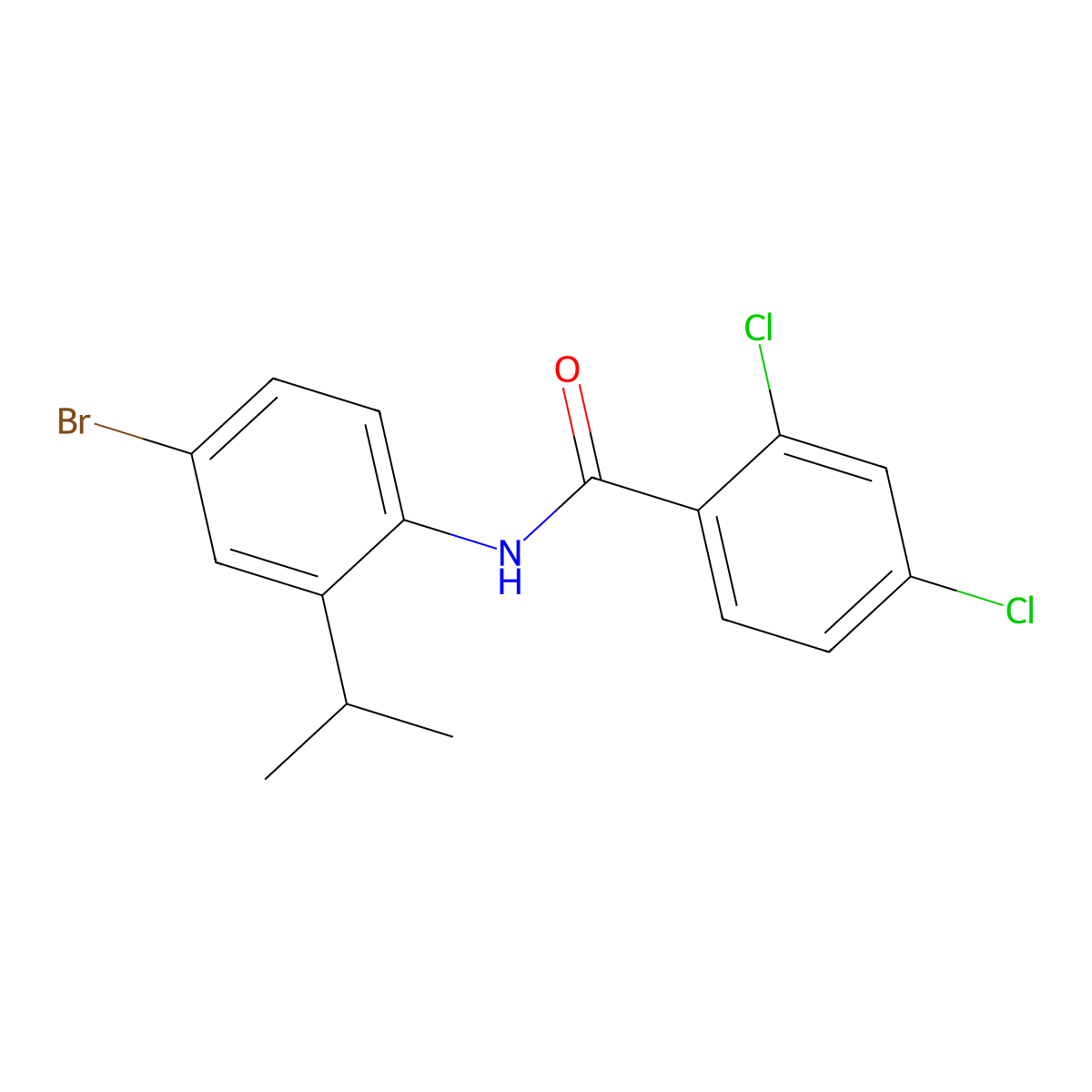 N-(4-bromo-2-propan-2-ylphenyl)-2,4-dichlorobenzamide molecular structure, CAS 434295-70-2