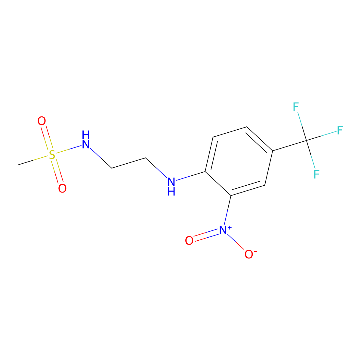 N-[2-[2-nitro-4-(trifluoromethyl)anilino]ethyl]methanesulfonamide molecular structure, CAS 434296-01-2