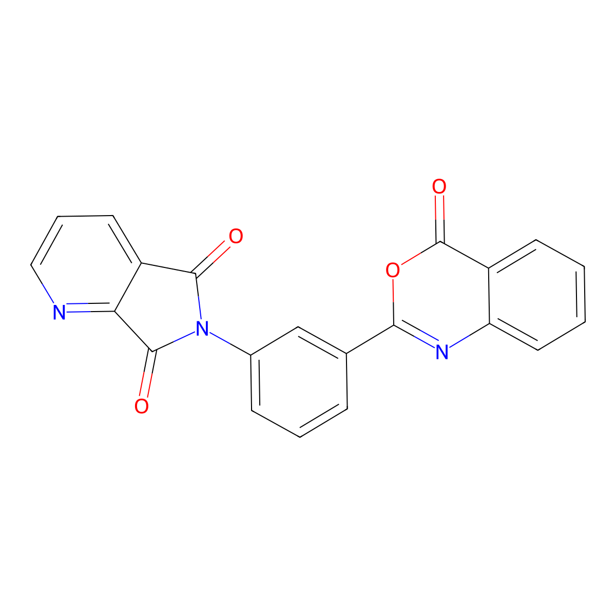 6-[3-(4-oxo-4H-3,1-benzoxazin-2-yl)phenyl]-5H-pyrrolo[3,4-b]pyridine-5,7(6H)-dione molecular structure, CAS 434296-48-7