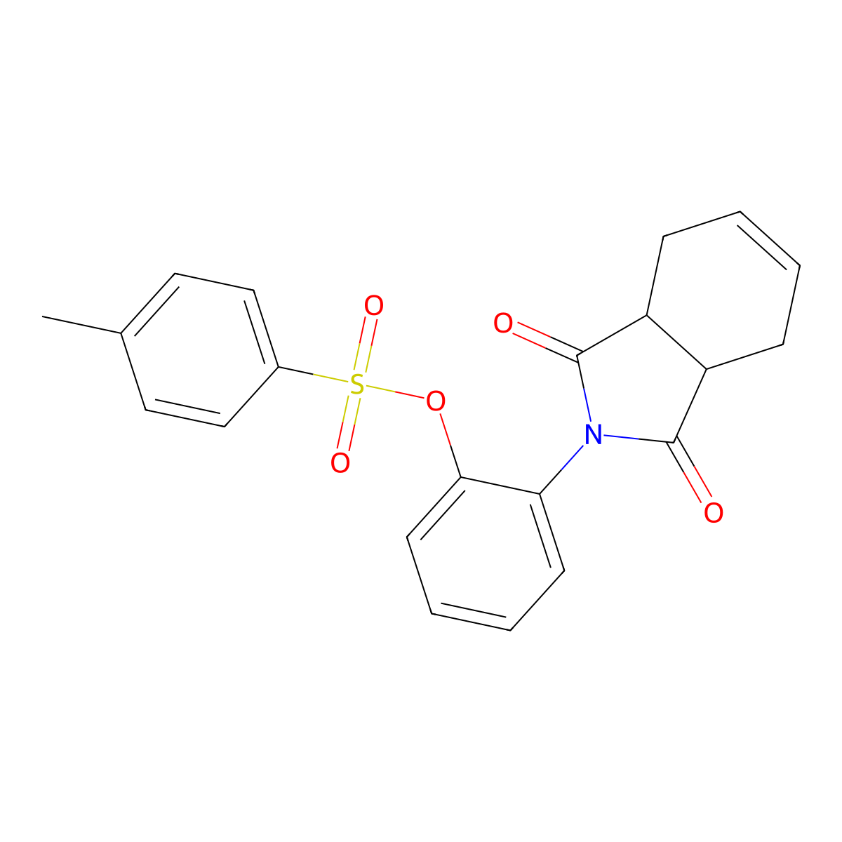 2-(1,3-dioxo-1,3,3a,4,7,7a-hexahydro-2H-isoindol-2-yl)phenyl 4-methylbenzenesulfonate molecular structure, CAS 434296-64-7