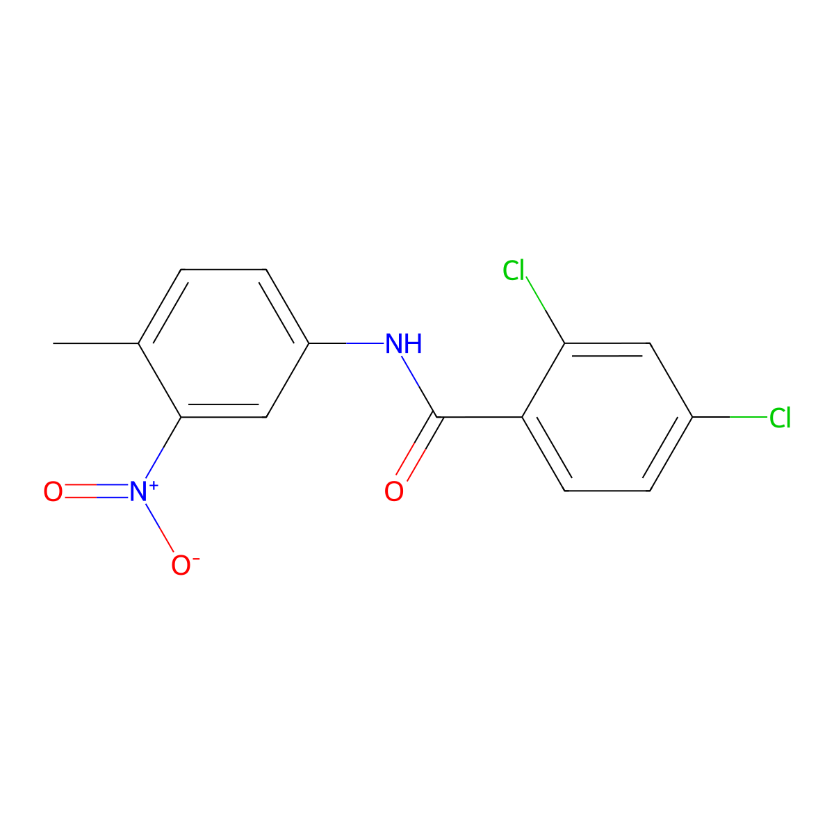 2,4-dichloro-N-(4-methyl-3-nitrophenyl)benzamide molecular structure, CAS 434298-09-6