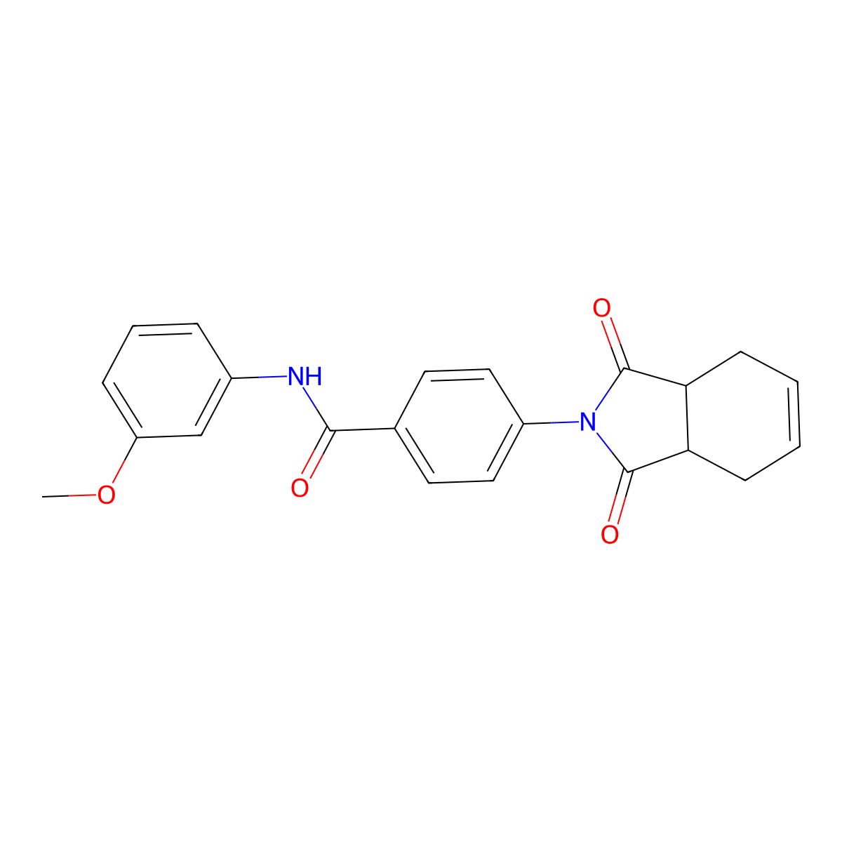 4-(1,3-dioxo-1,3,3a,4,7,7a-hexahydro-2H-isoindol-2-yl)-N-(3-methoxyphenyl)benzamide molecular structure, CAS 434298-47-2