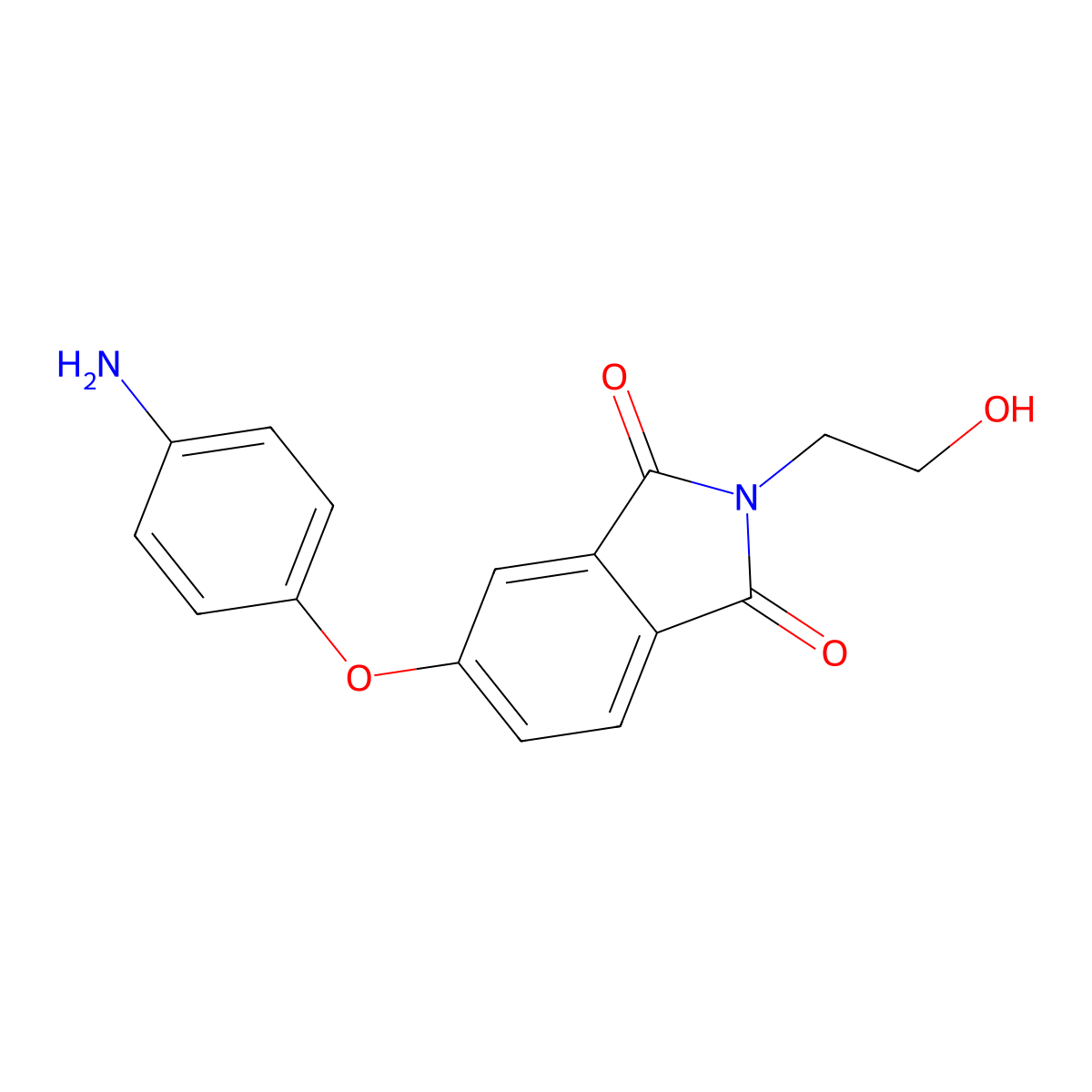 5-(4-aminophenoxy)-2-(2-hydroxyethyl)-1H-isoindole-1,3(2H)-dione molecular structure, CAS 434299-34-0