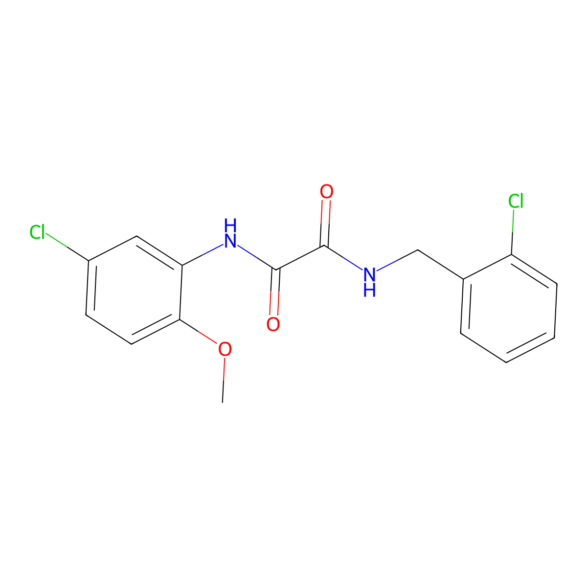 N-(2-chlorobenzyl)-N'-(5-chloro-2-methoxyphenyl)ethanediamide molecular structure, CAS 434299-67-9