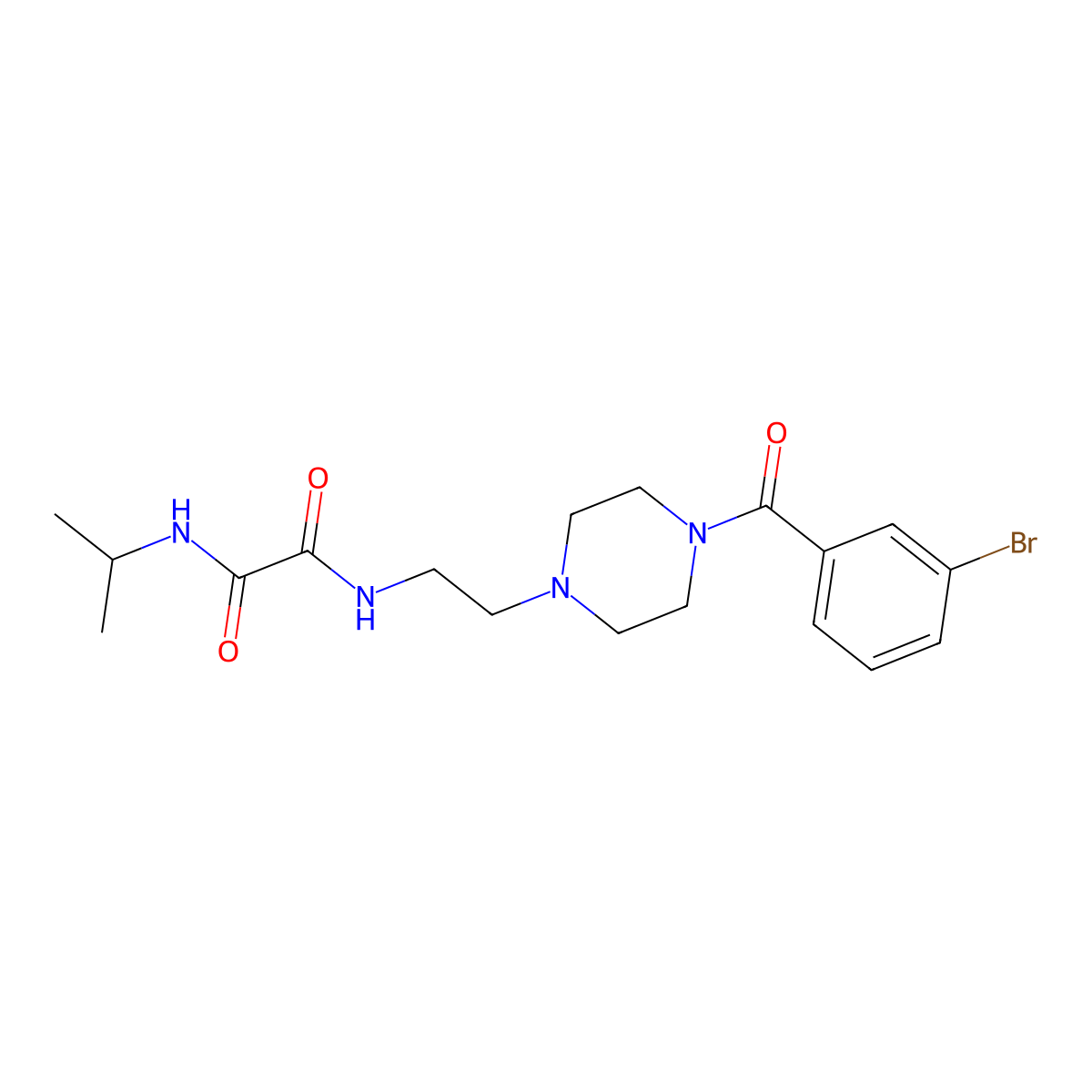 N-[2-[4-(3-bromobenzoyl)piperazin-1-yl]ethyl]-N'-propan-2-yloxamide molecular structure, CAS 434299-96-4